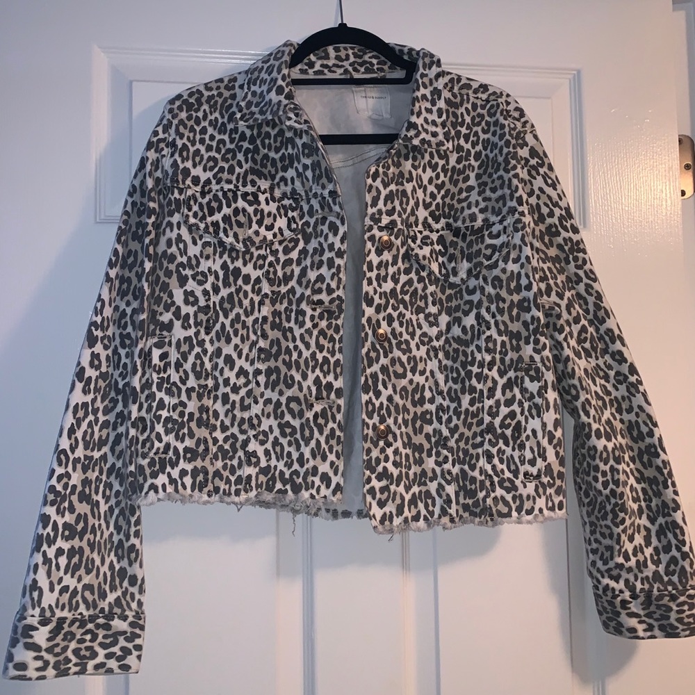 Cheetah jean jacket